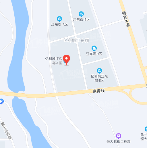 亿利城·江东郡位置图