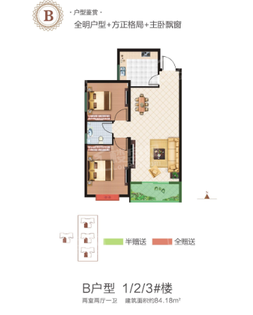 B户型84.18平