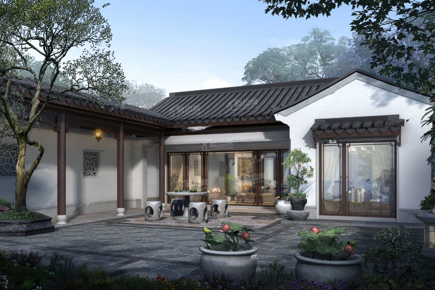 鼓楼区文投·蓝城十里风荷的房子绿化率高不高？物业服务好不好？