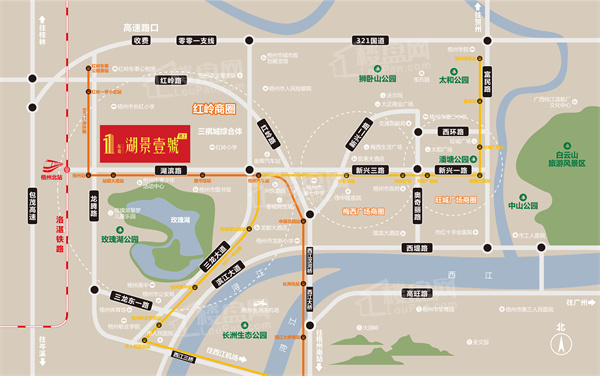 东菱·湖景1号位置图