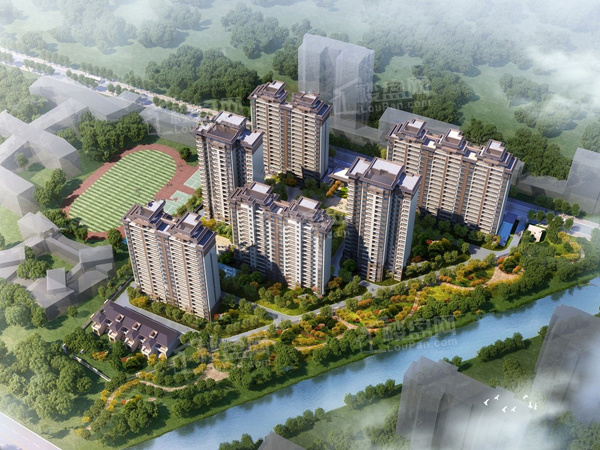 园林式住宅小区 龙汇·九璟台绿化率为30%