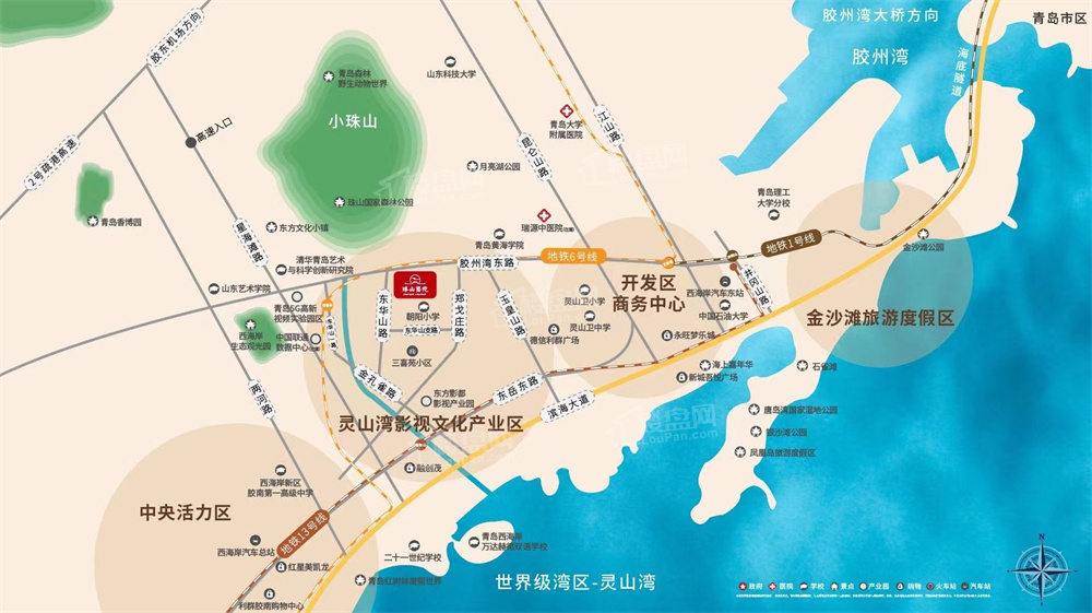珠山塾院位置图