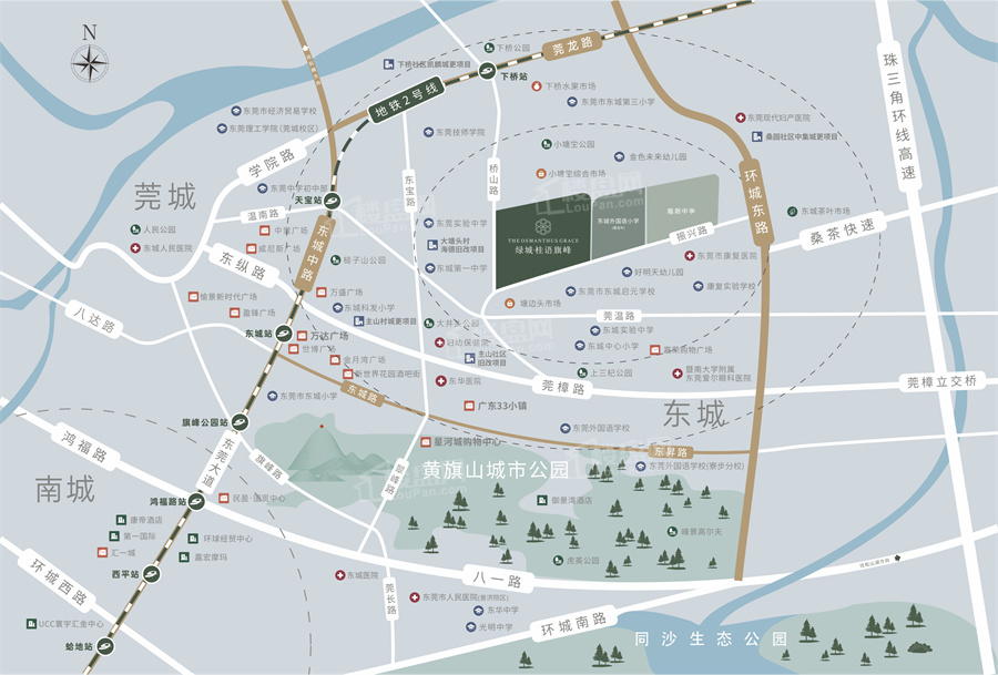 绿城桂语旗峰位置图