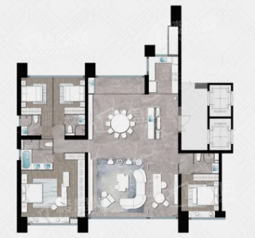 厦门华润建发湖滨里 4室2厅3卫户型图-厦门楼盘网