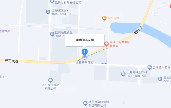 山鑫蜀东花园位置图