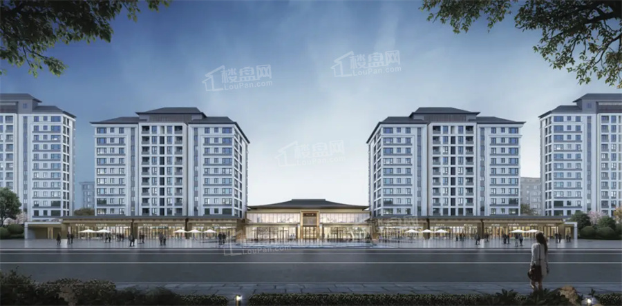 湖山云著花园效果图