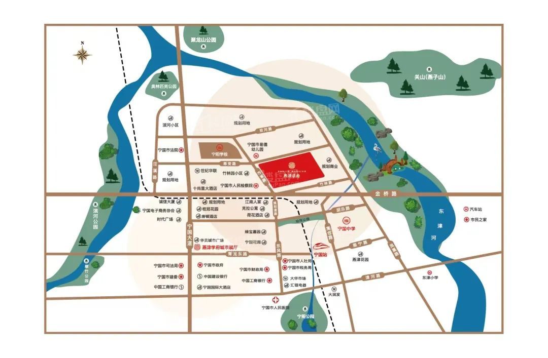 燕津学府位置图