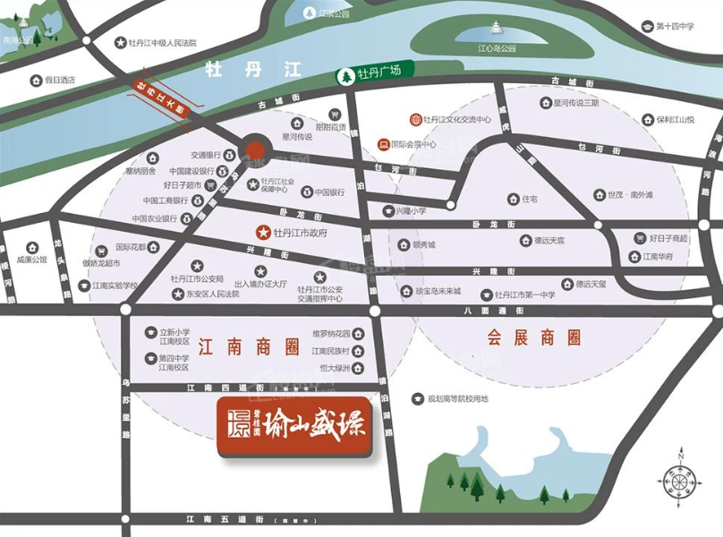 牡丹江碧桂园瑜山盛璟位置图