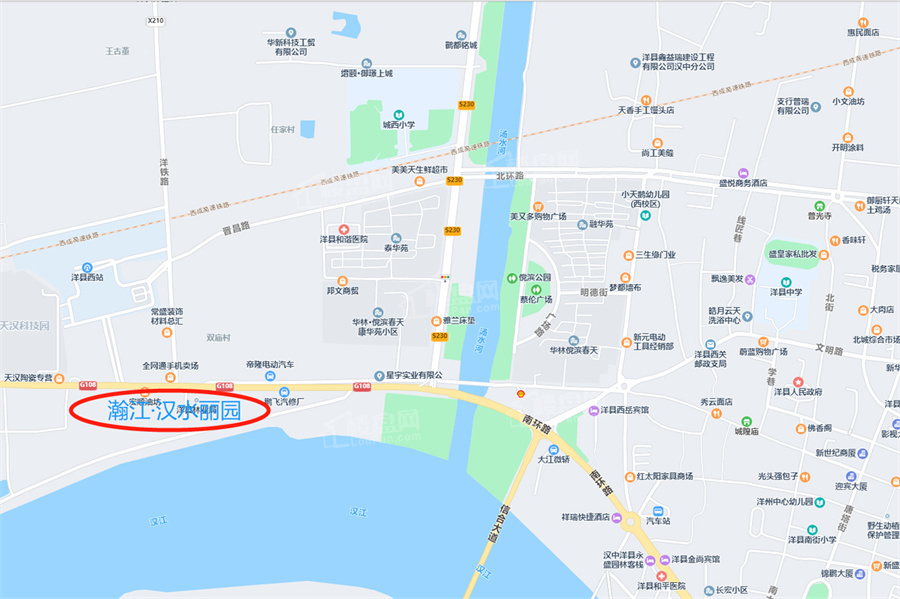 瀚江·汉水丽园位置图