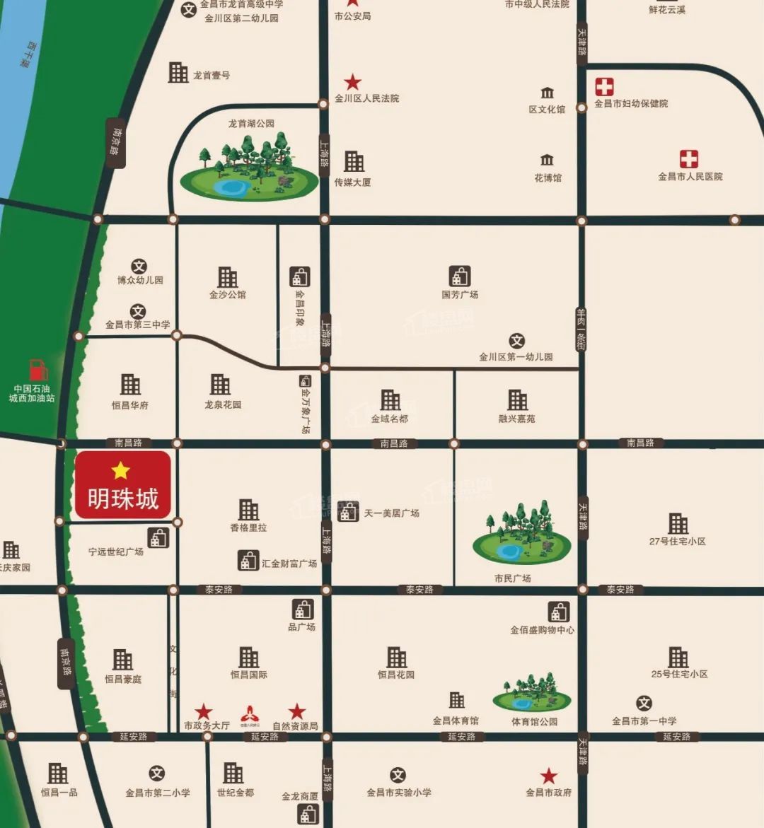 明珠城住宅小区位置图