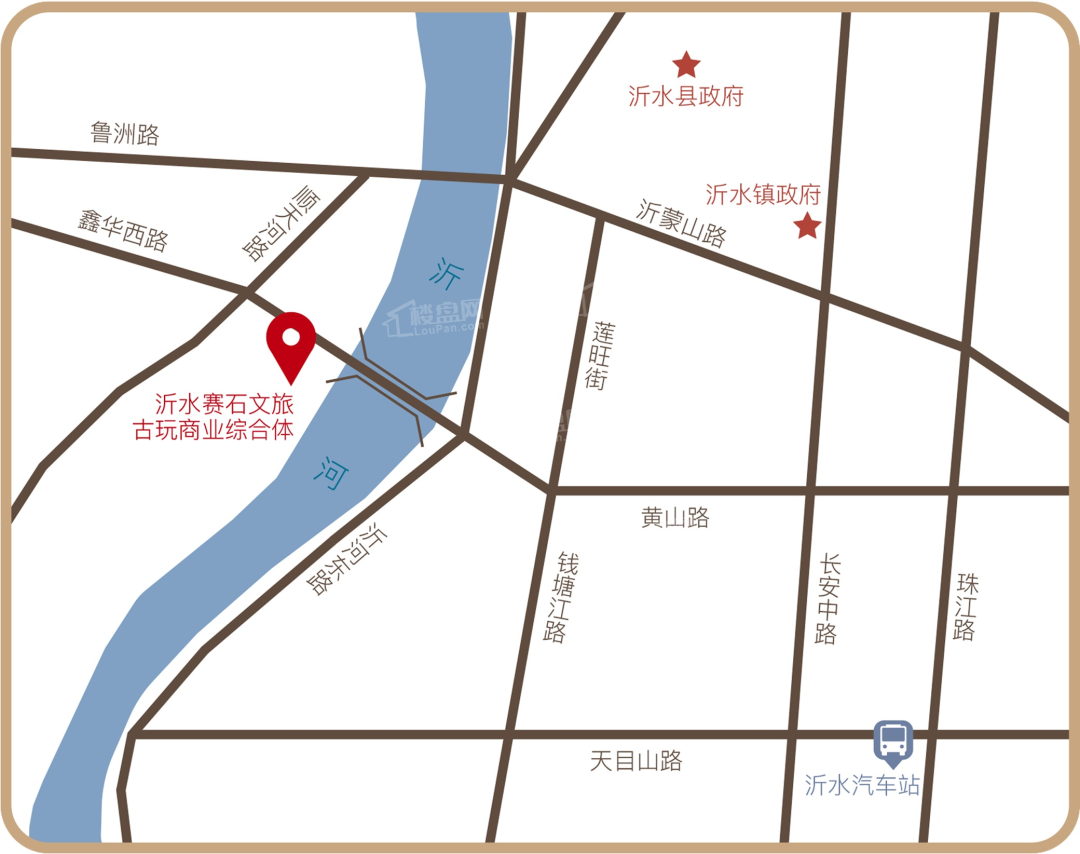 沂水赛石文旅古玩商业综合体位置图