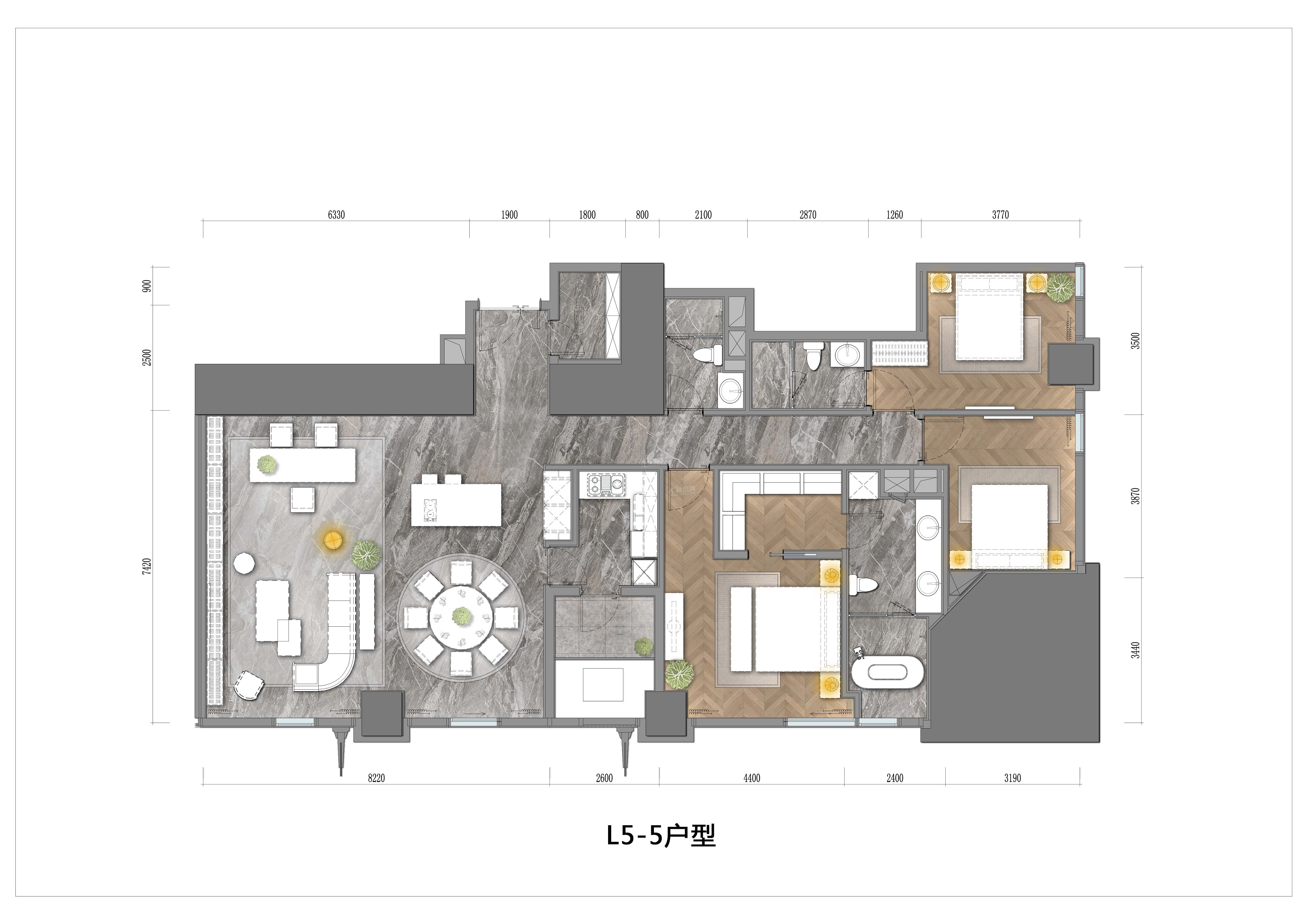 重庆重庆朝天阁3室2厅3卫户型图-重庆楼盘网
