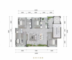 达州嘉合锦悦府4室2厅2卫户型图-达州楼盘网