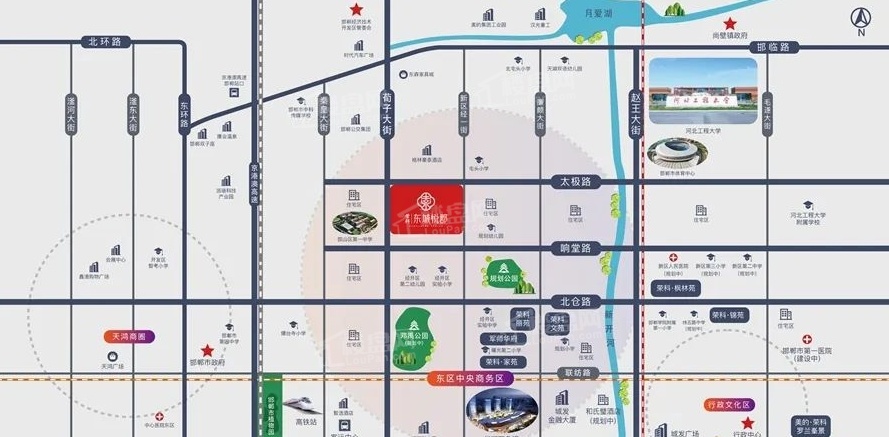 荣科东城悦郡 位置图