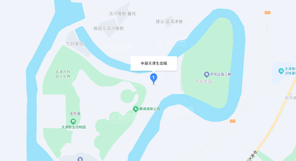 中新天津生态城（原旅游区区域内）中新天津生态城（原旅游区区域内）位置图