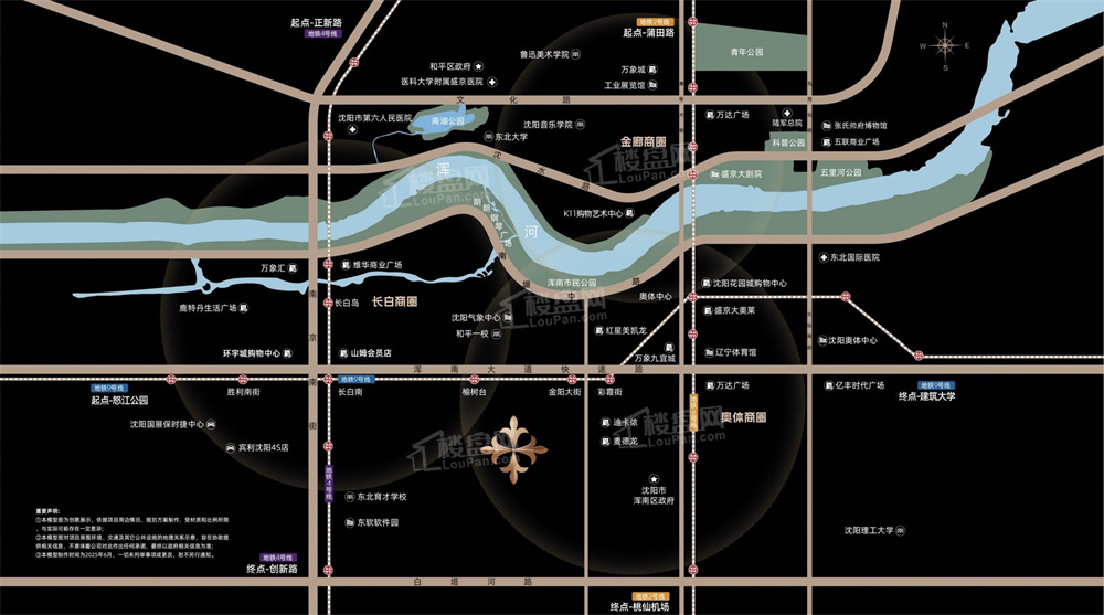 中海·盛京玖章位置图