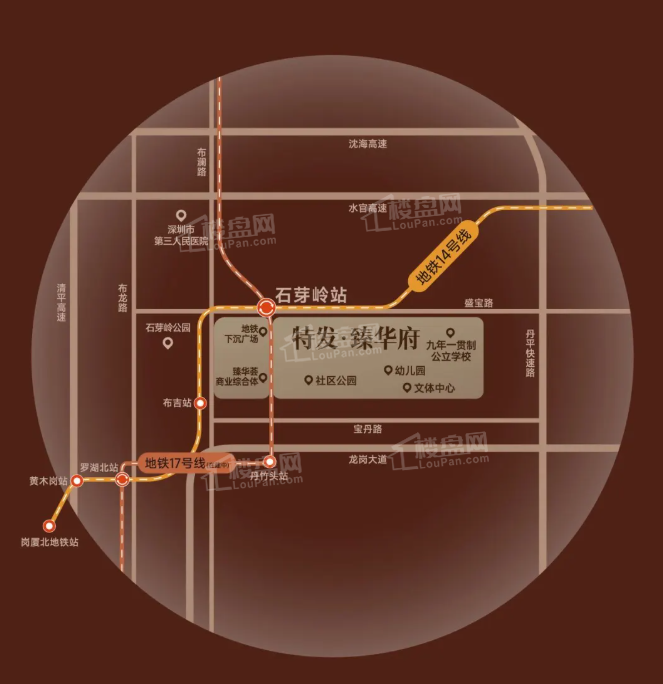 特发臻华府位置图