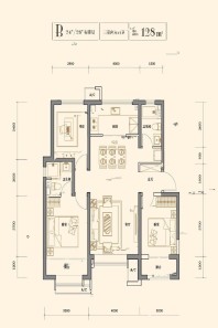 3室2厅2卫128平