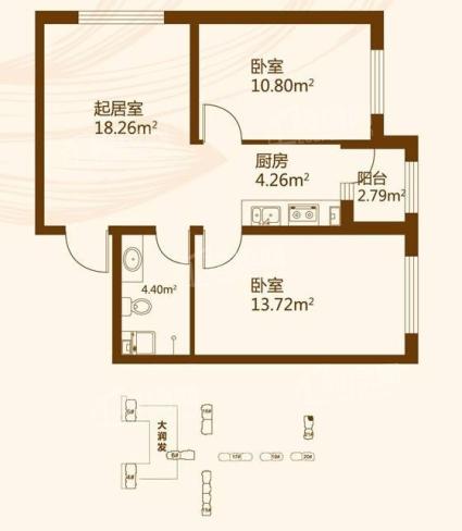 金瑞林城使用面积51平米