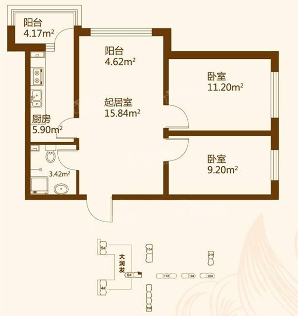 金瑞林城使用面积50平米