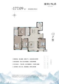 高创桃源C2户型 4室2厅2卫1厨