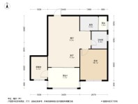 仙山丽景5/6/7#2号房B2户型（1-3F） 2室2厅1卫1厨