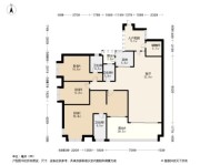 财信北岸江山国兴北岸江山4居室户型图 4室2厅3卫1厨