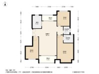 电建泷悦华府重庆泷悦华府3居室户型图 3室2厅2卫1厨