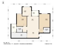 蓝光·申佳·雍锦澜庭A-3户型 3室2厅2卫1厨