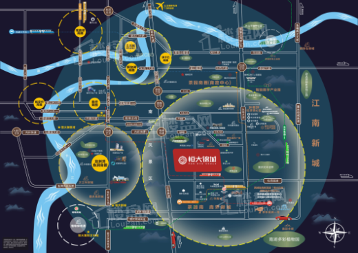 恒大锦城交通图
