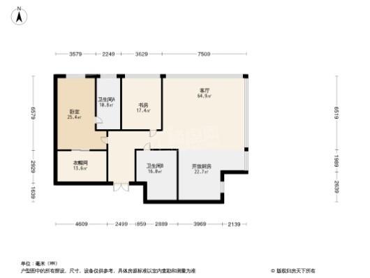 龙湖·唐宁ONE2居室户型图