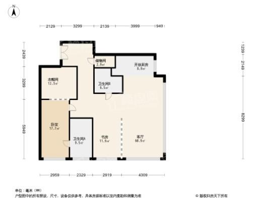 龙湖·唐宁ONE1居室户型图