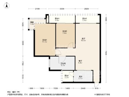 合谊榕府2居室户型图