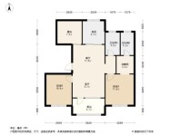 万丰玫瑰园二期105㎡户型 2室2厅2卫1厨