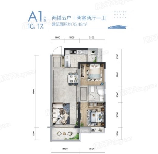 万达滨江城户型图