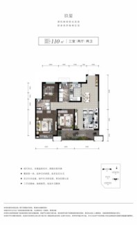 万达·天御三期-玖玺户型 3室2厅2卫1厨