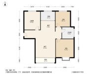 正弘悦府B1户型 3室2厅1卫1厨