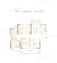 洛阳绿地城A户型 3室2厅2卫1厨