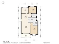 大华公园城市97㎡户型 3室2厅2卫1厨