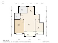 招商虹桥公馆二期2居室户型图