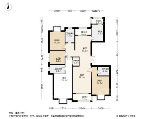 瑞虹新城天悦郡庭户型图