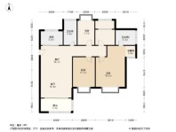 越秀向东岛F1户型 4室2厅2卫1厨