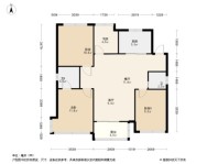 鑫耀中城3居室户型图