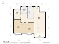 浦发东悦城B户型96㎡3房2厅1卫 3室2厅1卫1厨