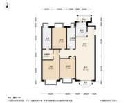 外滩豪景苑186㎡户型 3室2厅2卫1厨