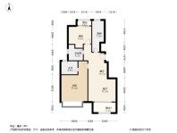 陆家嘴滴水涟岸A户型 2室2厅2卫1厨