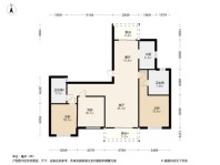 金浩园142平户型 3室2厅2卫1厨