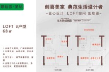 LOFT B户型 3房1厅1厨2卫 建面约68㎡