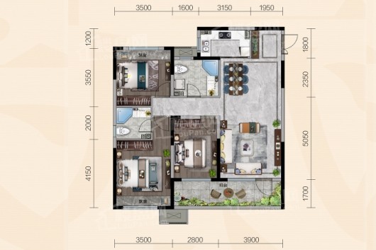 荣盛华府户型图