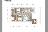汇置·山湖129平标准层户型 4室2厅2卫1厨